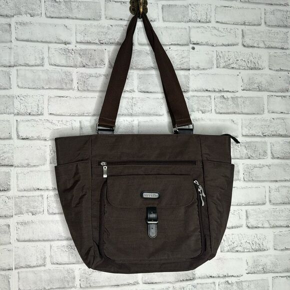 Baggallini Handbags - Baggallini Chocolate Town Tote Bag Purse Travel